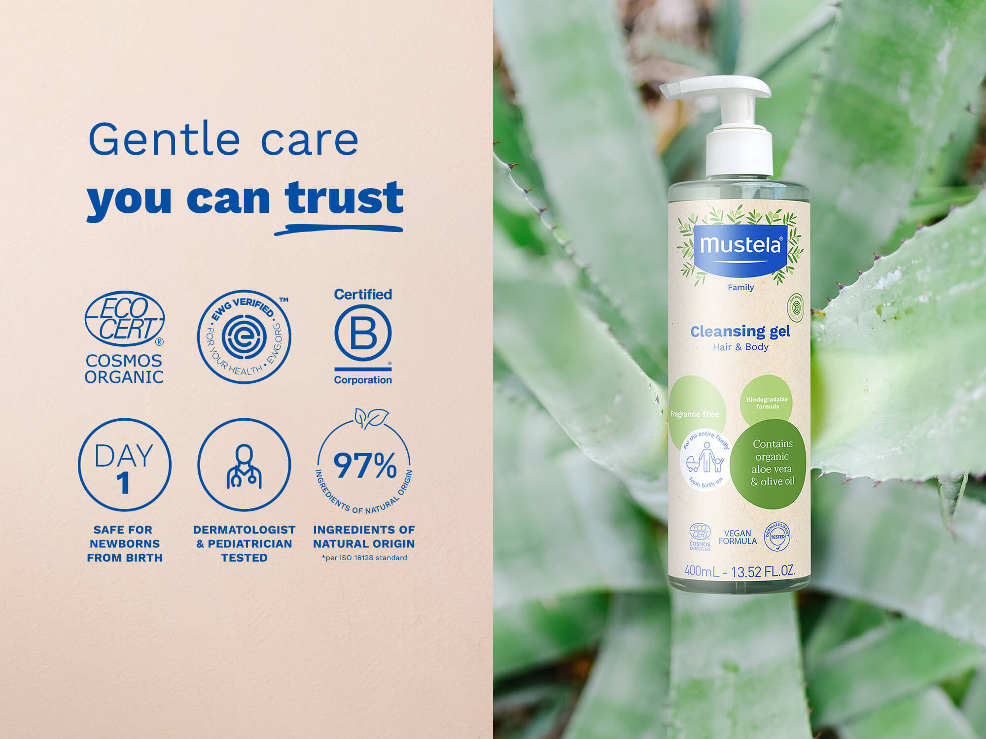 Eco-refill for organic cleansing gel