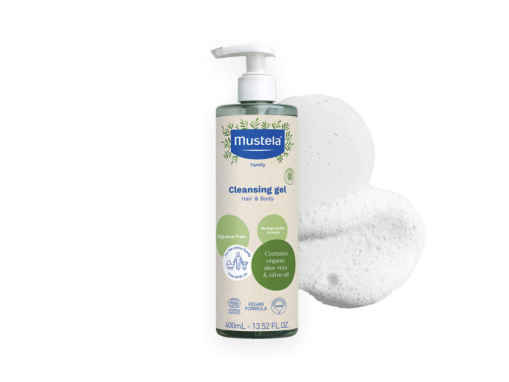 Organic cleansing gel with olive oil and aloe