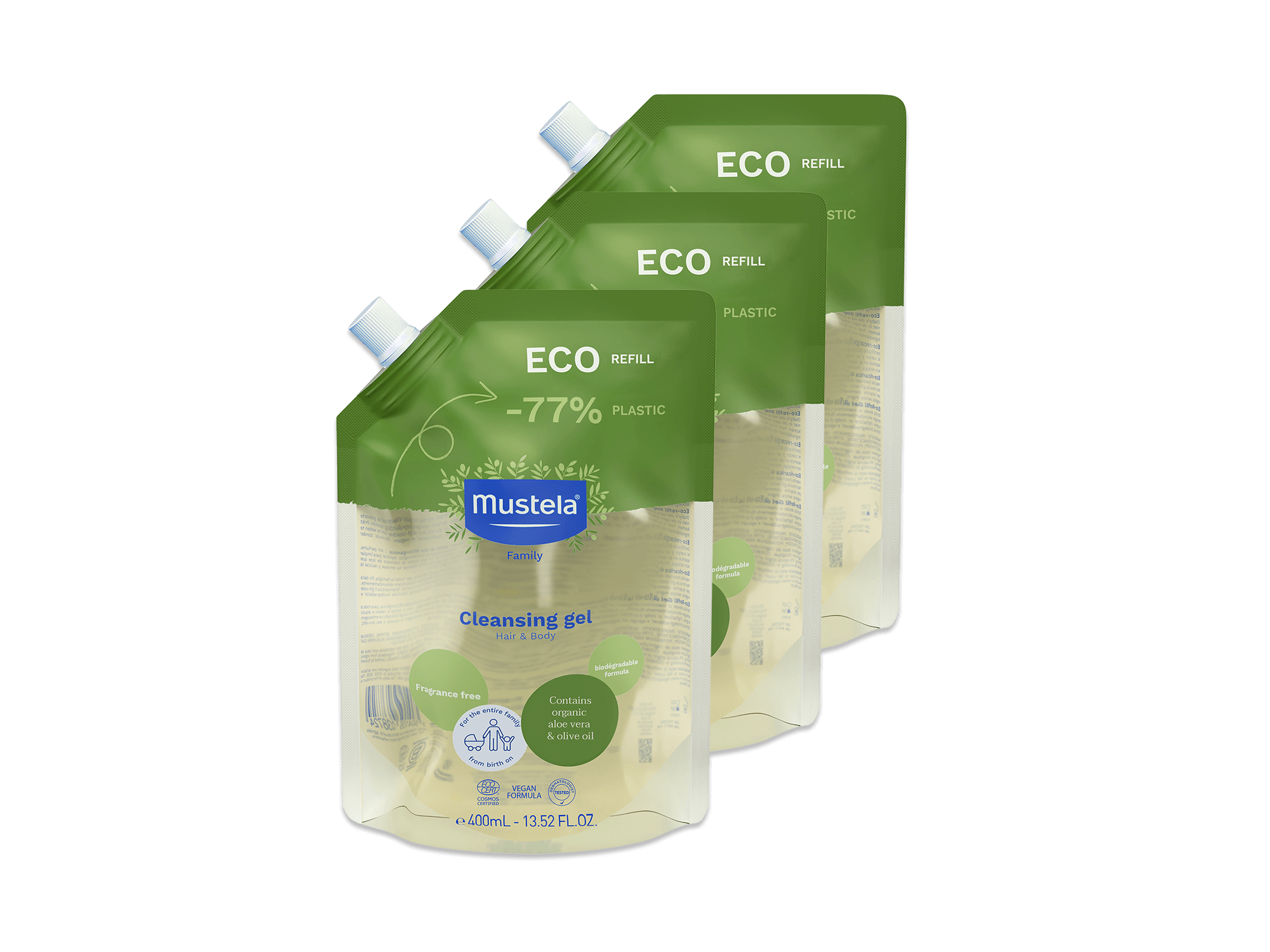 Eco-refill for organic cleansing gel