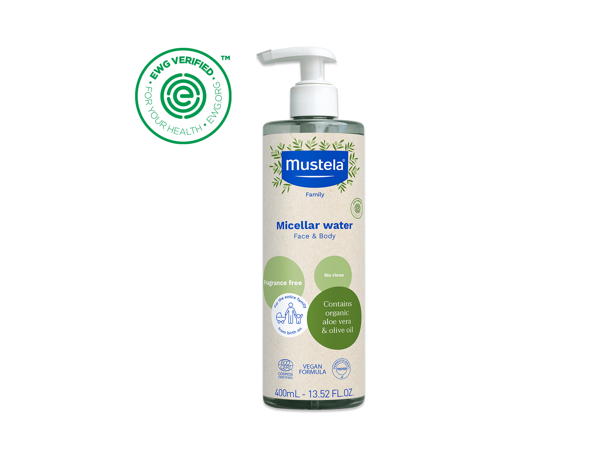Organic micellar water with olive oil and aloe