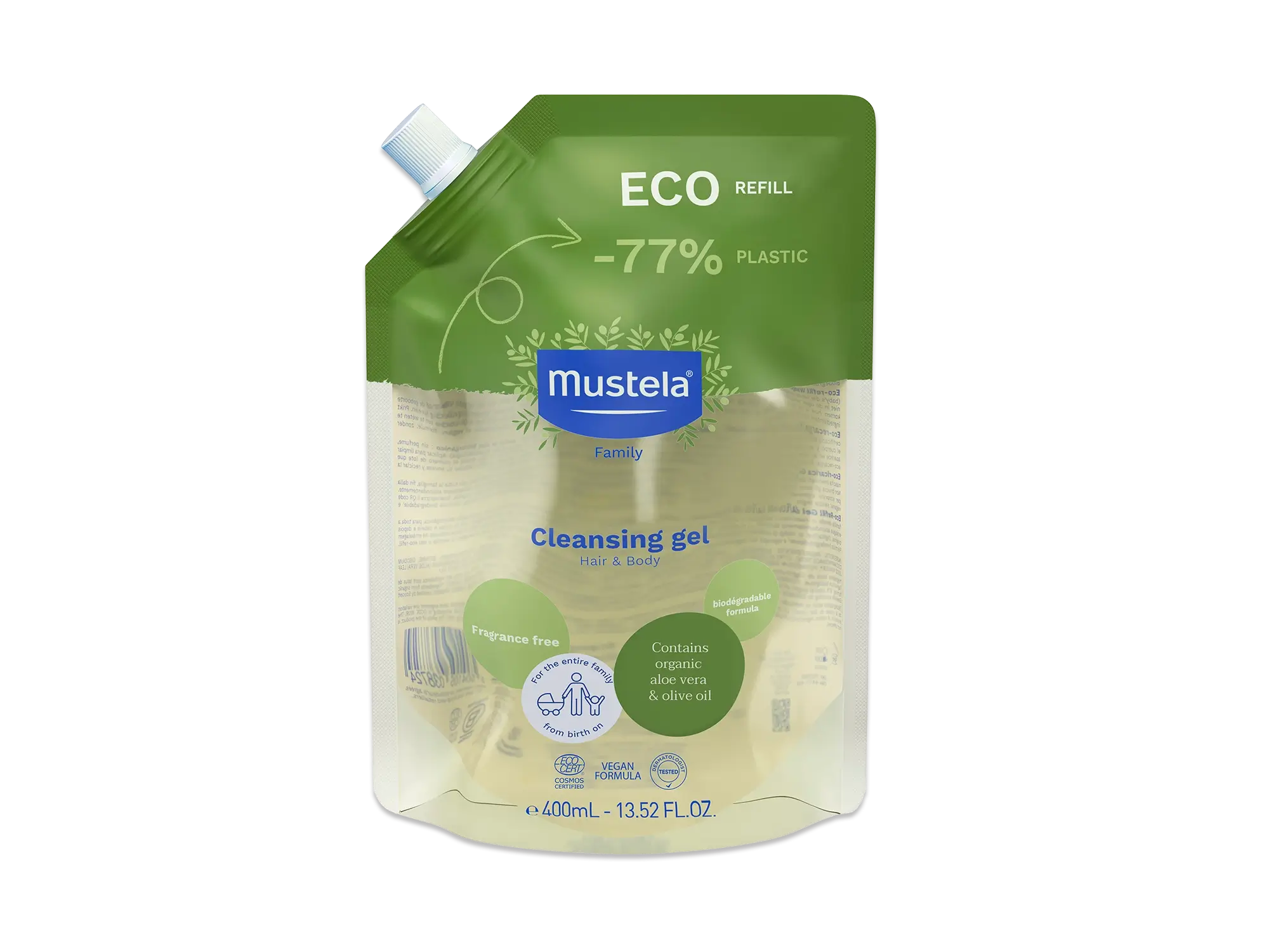 Eco-refill for organic cleansing gel