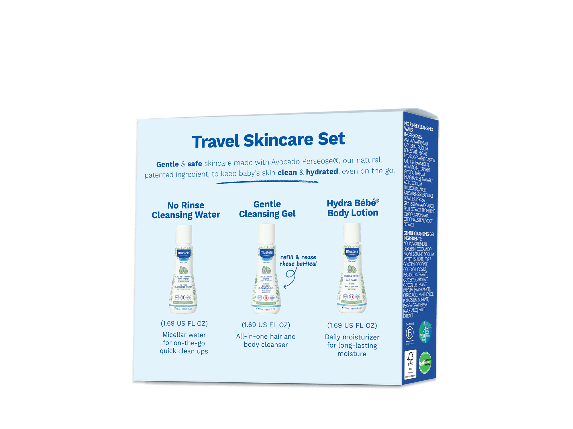 Travel skincare set
